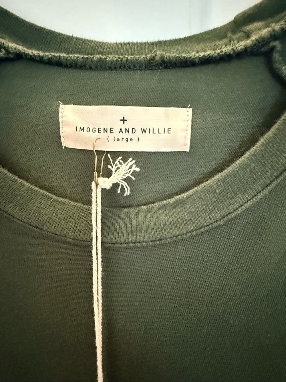 Imogene and Willie Olive Green Crewneck Tee